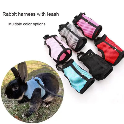 Breathable Vest Harness & Leash Set — For Rabbits, Ferrets & Guinea Pigs