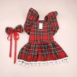 Christmas Checker Dog Dress (Winter Skirt Cosplay Outfit)