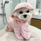 Quick-Drying Pet Bathrobe — Absorbent Towel Robe for Dogs & Cats