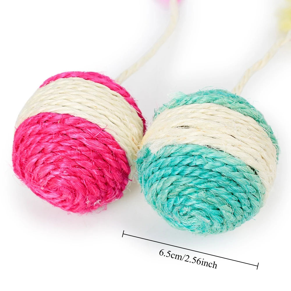 Sisal Feather Scratching Ball — Interactive Toy for Kittens