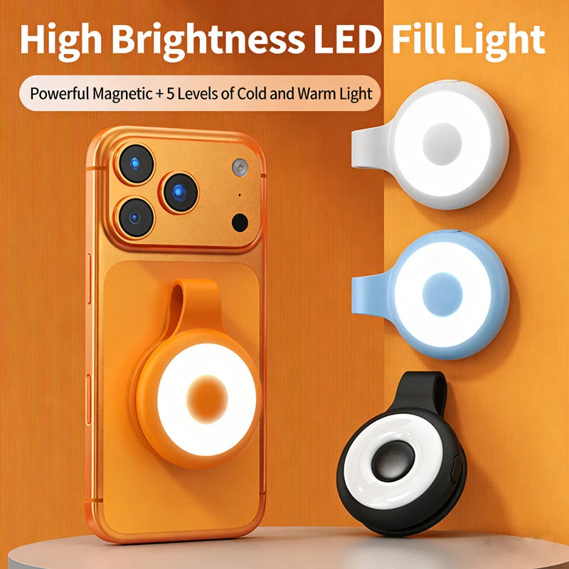 Mini Clip-On LED Fill Light for Pet Photography & Live Streaming