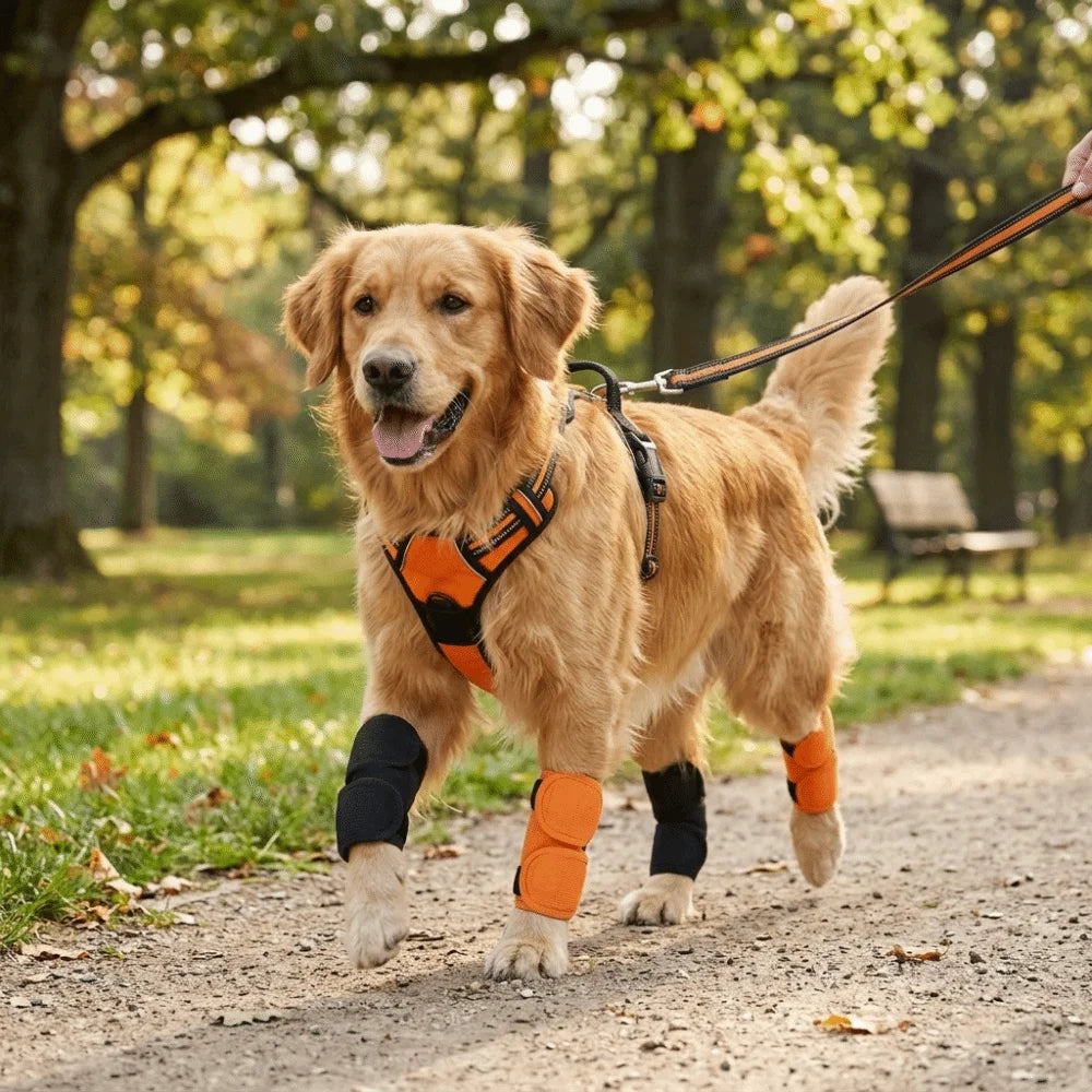 Pet Knee Brace Sleeves 2-Pack (Soft Lining, Thermal, Breathable)