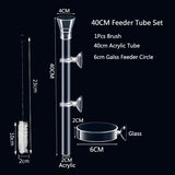 Acrylic Aquarium Shrimp Feeding Dish & Tube (Transparent, Snail & Shrimp)