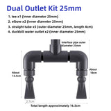 Aquarium Duckbill Sprinkler Connector (Double-Head, Pump Nozzle)