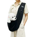 Waffle Mesh Pet Crossbody Bag (Lightweight, Portable, Shoulder, Dog & Cat)