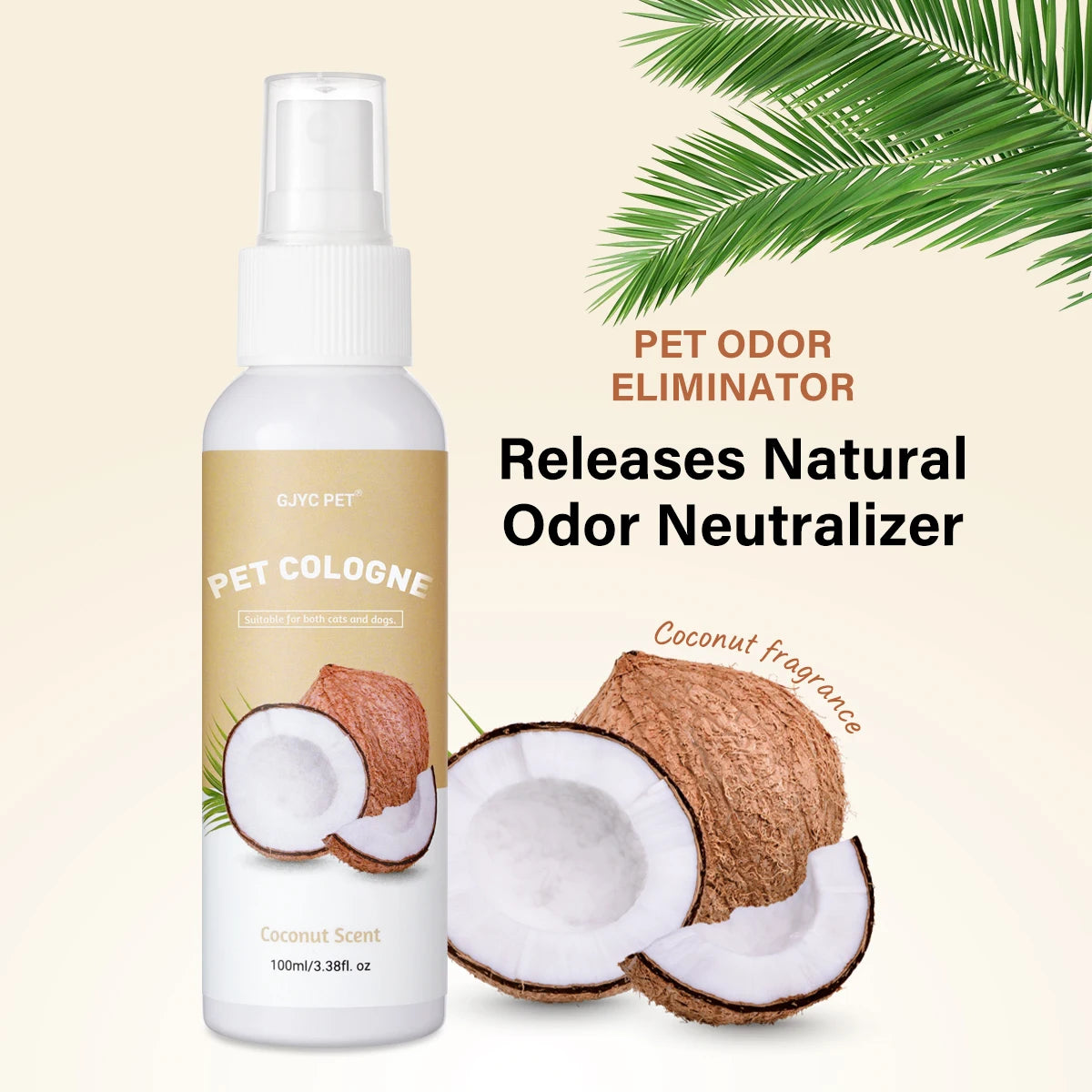 Coconut Pet Deodorizing Spray — Long-Lasting Dog Cologne, 100ml