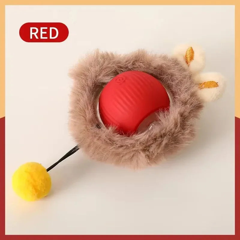 Smart Electric Rolling Ball Cat Toy with Fake Mouse Tail — USB Rechargeable Auto-Chase Trainer
