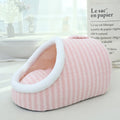 Portable Cartoon Striped Pet Bed, All-Season