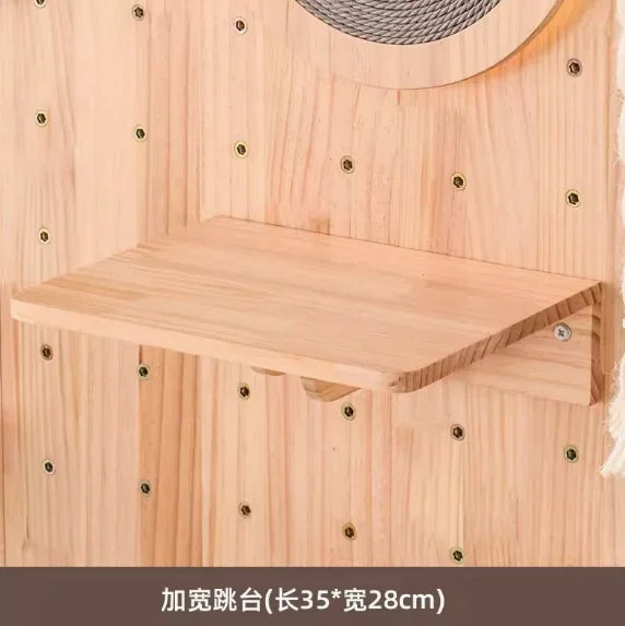 Wall-Mounted Cat Climbing Shelf & Hammock