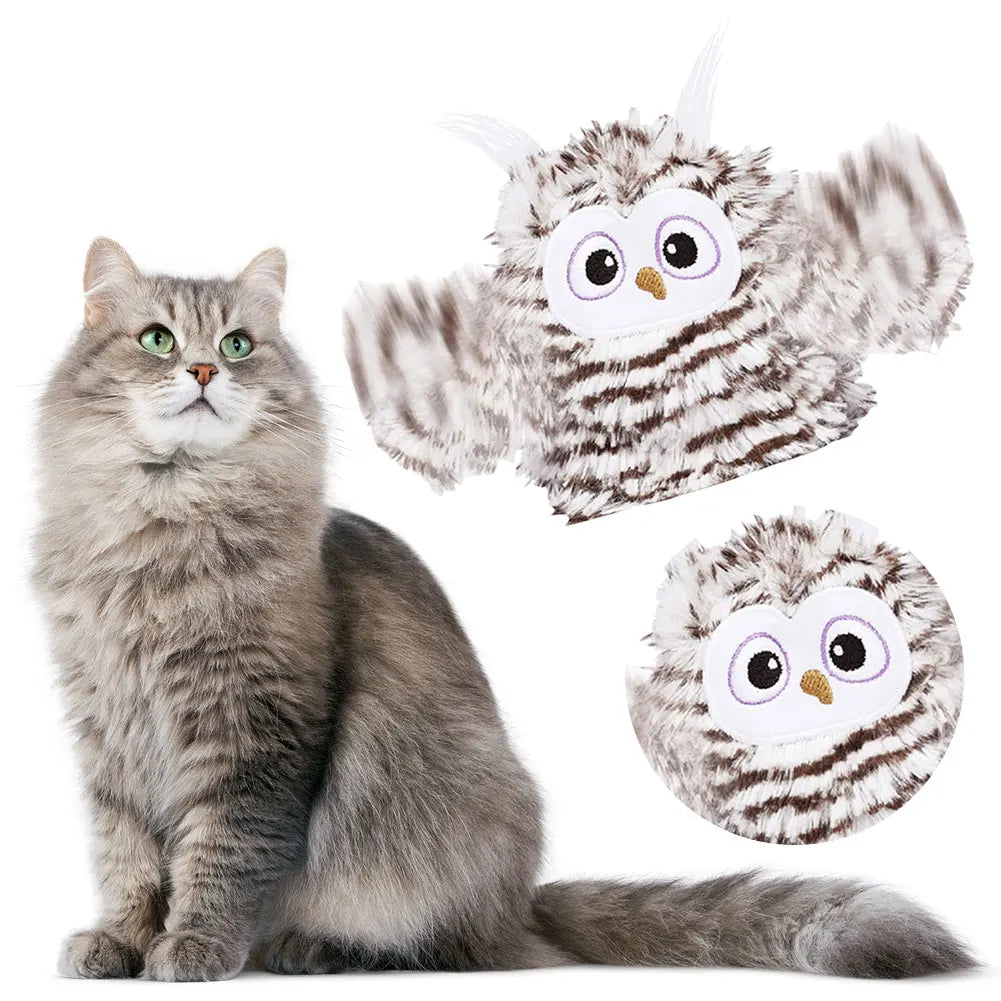 Flapping Sparrow Cat Toy — Rechargeable Chirping Bird Simulator