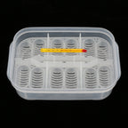 12-Grid Reptile Egg Incubator Tray with Thermometer — Suspended Hatching Box