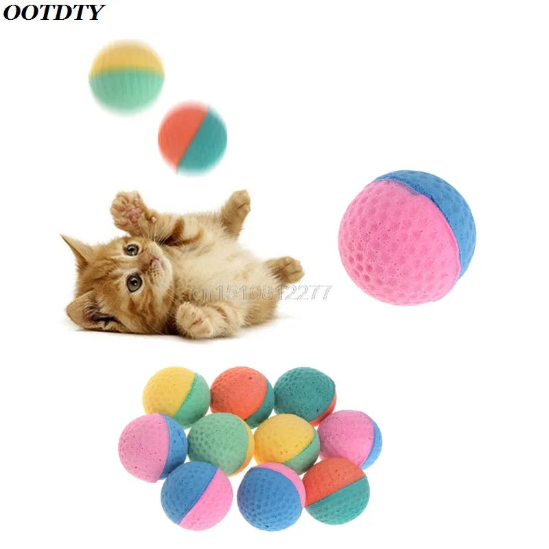 Colorful Latex Chew Balls for Pets (10-Pack)