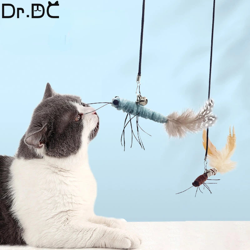 Interactive Feather Wand Cat Teaser Toy