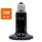 No-Light Ceramic Heat Lamp with Protective Cage — Scald-Safe Reptile Heater