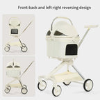High-End Directional Pet Cart Stroller with Separable Bag for Dogs & Cats