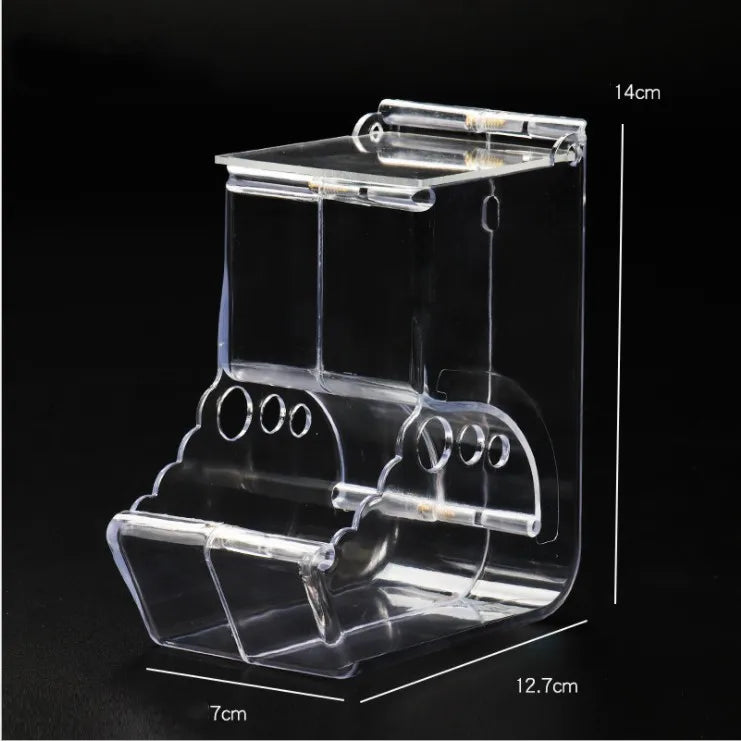 Clear Hanging Food Dispenser for Hamsters & Guinea Pigs
