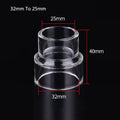 Acrylic Aquarium Pipe Variable Diameter Connectors (Transparent, DIY Fittings)