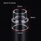 Acrylic Aquarium Pipe Variable Diameter Connectors (Transparent, DIY Fittings)