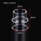 Acrylic Aquarium Pipe Variable Diameter Connectors (Transparent, DIY Fittings)