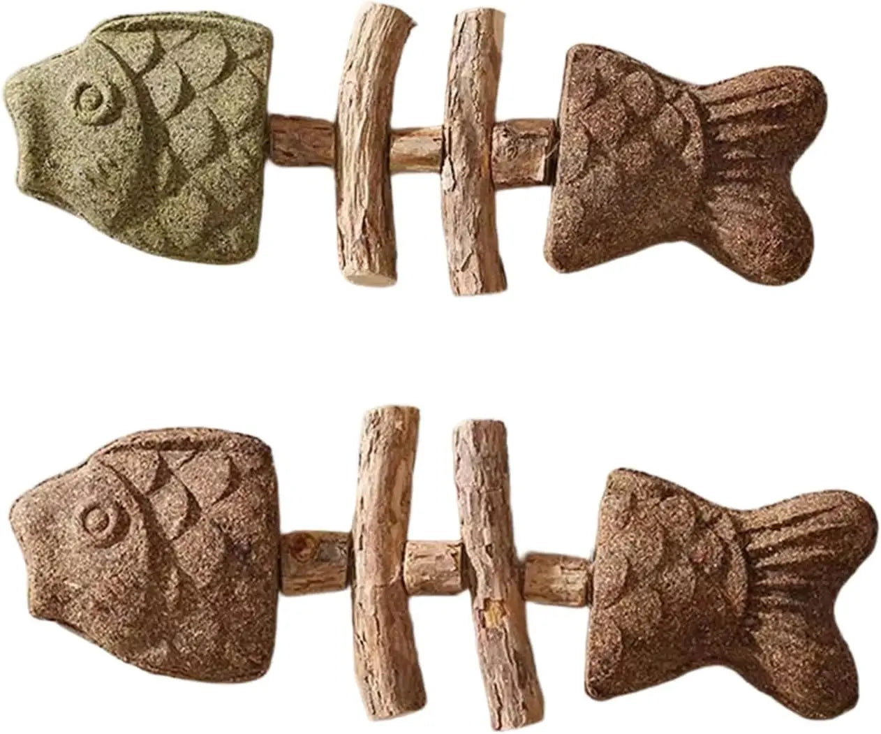 Textured Fishbone Chew Toy for Cats