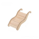 Wooden Wave Staircase & Slide — Hamster Cage Climbing Toy