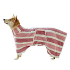 Quick-Drying Dog Bathrobe — Ultra-Absorbent Coral Fleece, Easy On/Off