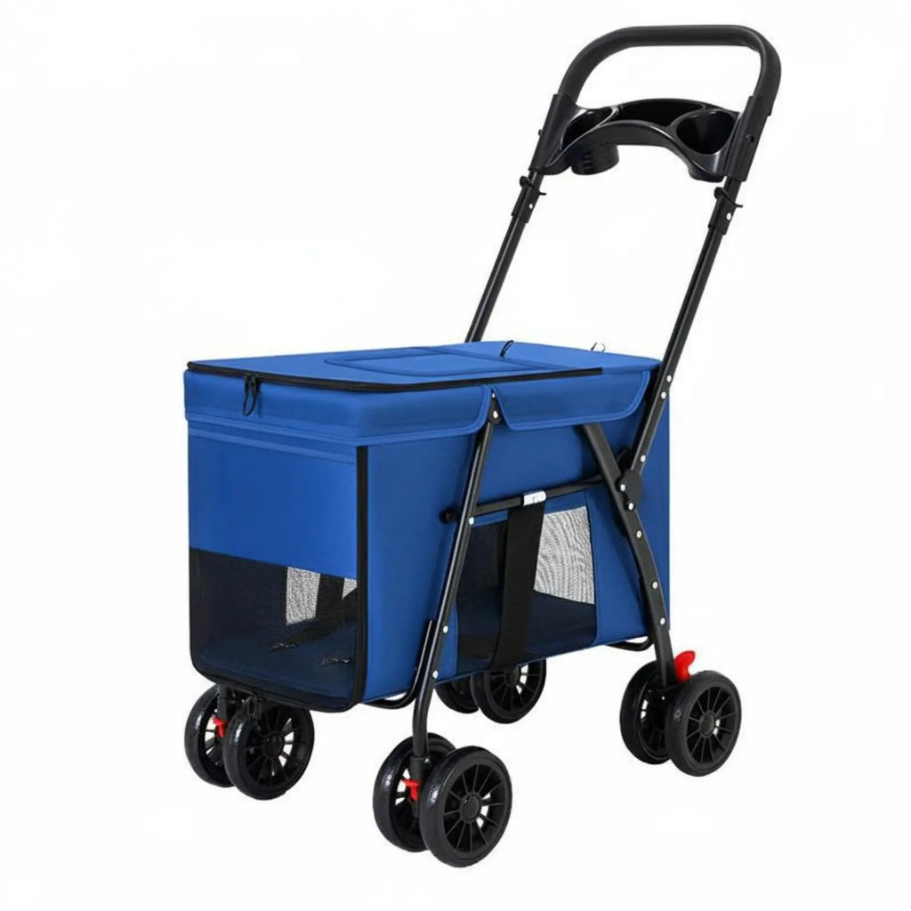 Sturdy Oxford Fabric Foldable Large Dog Carriage Stroller