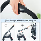 Foldable Pet Stroller with Detachable Cage for Teddy Dogs & Cats — Lightweight Outdoor Travel Trolley