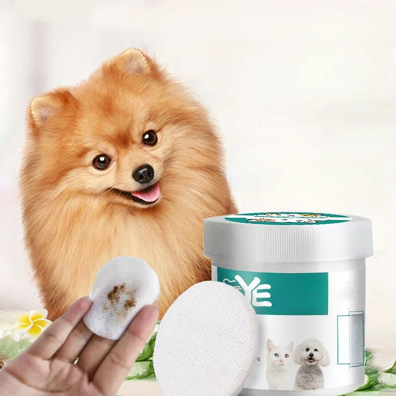 130-Count Pet Tear Stain Wipes — Gentle Eye Cleaning for Dogs & Cats