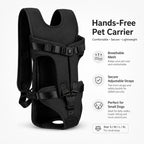 Hands-Free Pet Chest Carrier (Breathable Mesh, Adjustable, Travel)