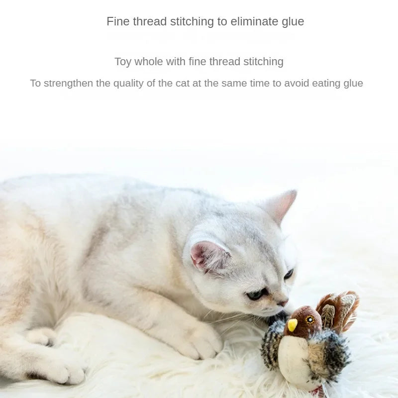 Bird & Mouse Sound Teaser Wand — Melody Self-Play Cat Toy