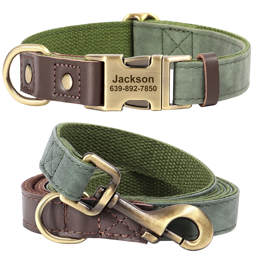 Personalized Dog Collar & Leash Set