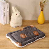Soft Fleece Pet Bed Mat — Machine-Washable Crate Liner for Small Pets