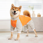 Striped Turtleneck Dog Jumpsuit
