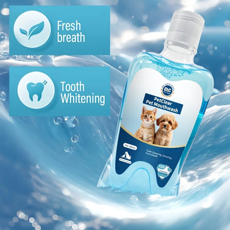 Pet Oral Clean Water — Dog & Cat Mouthwash, Tartar Remover, 380ml