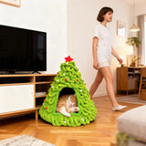 Christmas Tree Cat Bed (Knitted Warm Kitten & Puppy Nest)