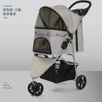 Easy-Fold Pet Travel Carriage Stroller for Small Dogs & Cats