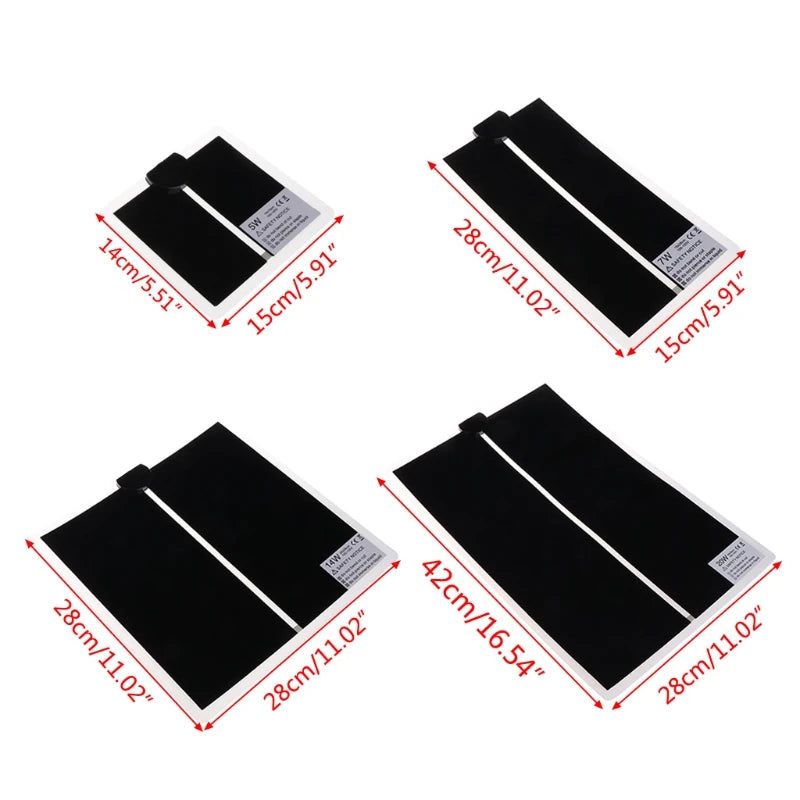 Thin Flexible Reptile Heat Mat — Even Substrate Warmth, 5W-20W