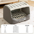 Quilted Winter Dog Den Bed