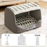 Quilted Winter Dog Den Bed