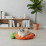 Carrot-Shaped Pet Bed — Thickened Cozy Mat for Rabbits & Guinea Pigs