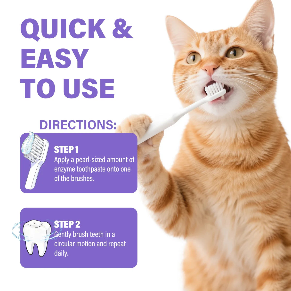Enzymatic Dental Care Kit with Finger Brush — Roast Chicken Flavor