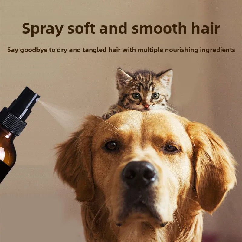 Pet Hair Care Essential Oil Spray (Detangling, Odor Removal, 60ml)