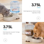 Gravity Pet Feeder and Waterer 3.8L (Auto-Refill, Cats & Dogs)