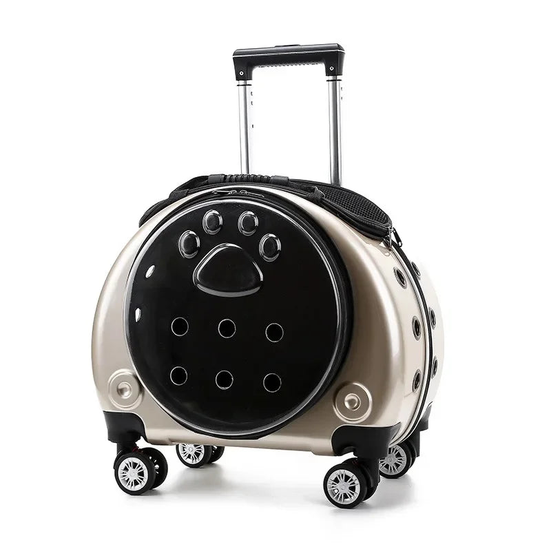 Transparent Space Capsule Pet Backpack & Luggage Bag — Large Capacity Multi-Purpose Carrier for Cats & Small Dogs
