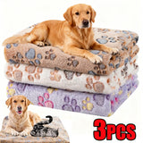 Dog Paw Print Blanket (Soft Plush Pet Blanket)