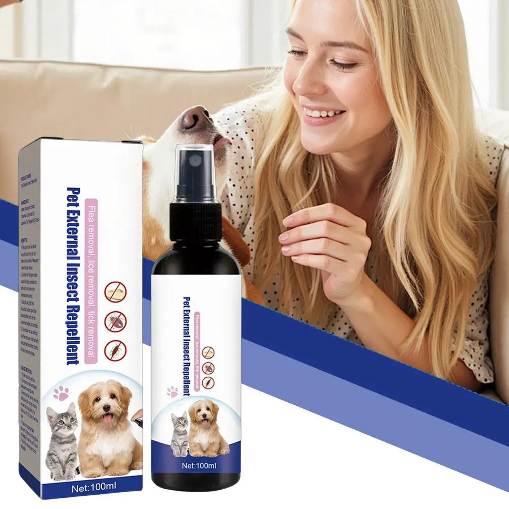 Plant Essence Flea & Tick Spray — Herbal Formula for Dogs & Cats, 100ml
