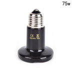 Black Ceramic Heat Emitter — No-Light Infrared Bulb for Snake & Chameleon Tanks