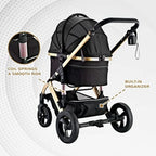 Monza Luxury 3-in-1 Pet Stroller, Travel Carrier & Car Seat — Premium Multi-Mode System