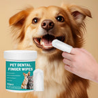 Disposable Finger Toothbrush Wipes for Pets — Fresh Breath, 50-Pack